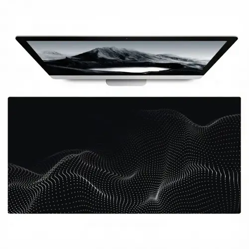 abstract-zwart-wave-gaming Muismat XXL klein -zzz3d