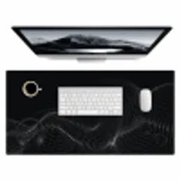 abstract-zwart-wave-gaming Muismat XXL klein -3d