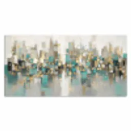 Abstract - Blokken - Goud - Skyline Muismat XXL klein -3d_leeg