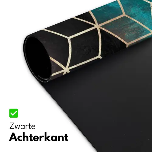 Abstract - Kubus - Goud - Patronen - Luxe Muismat XXL klein -sfeer2