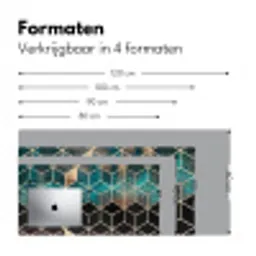 Abstract - Kubus - Goud - Patronen - Luxe Muismat XXL klein -sfeer5