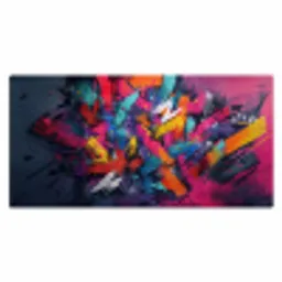 Abstract - Explosie - Neonkleuren Muismat XXL klein -3d_leeg
