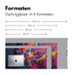 Abstract - Explosie - Neonkleuren Muismat XXL klein -sfeer5