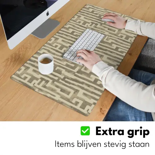 Abstract - Geometrisch - Groen Muismat XXL klein 681 -sfeer3
