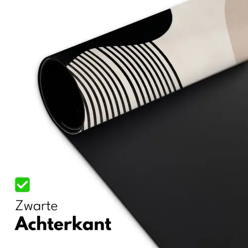 Abstract - Japandi - Beige - Modern Muismat XXL klein -sfeer2