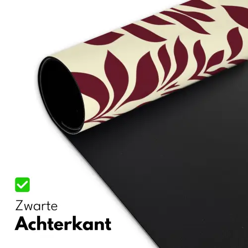 Abstract - Bladeren - Burgundy Muismat XXL klein 681 -sfeer2