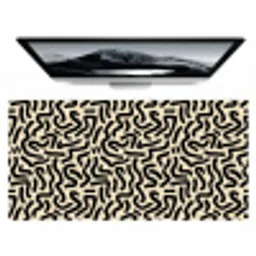 Abstract - Lijnen - Zwart Muismat XXL klein 681 -zzz3d