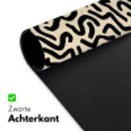 Abstract - Lijnen - Zwart Muismat XXL klein 681 -sfeer2