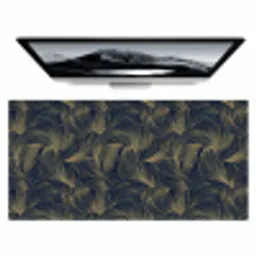 Abstract - Lijnen - Blauw - Goud Muismat XXL klein 681 -zzz3d