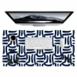 Abstract - Modern - Blauw Muismat XXL klein 681 -3d