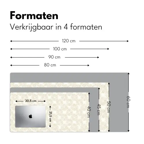 Abstract - Motief - Beige Muismat XXL klein 681 -sfeer5