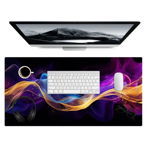 abstract-neon-goud-gaming Muismat XXL klein -3d