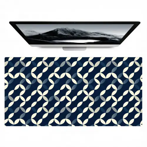 Abstract - Patroon - Blauw Muismat XXL klein 681 -zzz3d