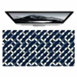 Abstract - Patroon - Blauw Muismat XXL klein 681 -zzz3d