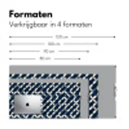 Abstract - Patroon - Blauw Muismat XXL klein 681 -sfeer5