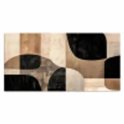 Abstract - Vlakken - Zwart - Rond Muismat XXL klein -3d_leeg