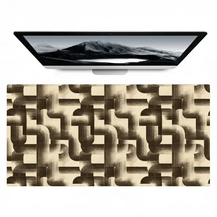 Abstract - Retro - Zwart Muismat XXL klein 681 -zzz3d