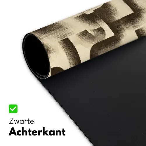 Abstract - Retro - Zwart Muismat XXL klein 681 -sfeer2