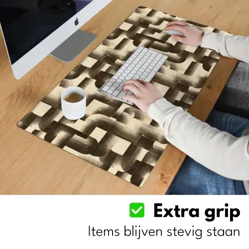 Abstract - Retro - Zwart Muismat XXL klein 681 -sfeer3