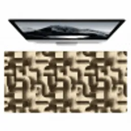 Abstract - Retro - Zwart Muismat XXL klein 681 -zzz3d