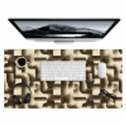 Abstract - Retro - Zwart Muismat XXL klein 681 -3d