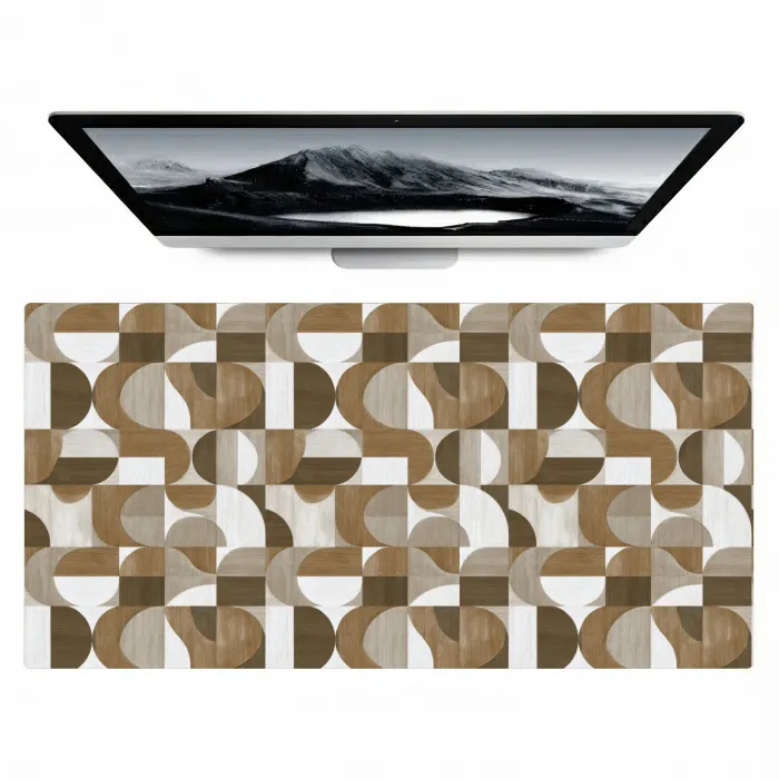Abstract - Retro - Bruin Muismat XXL klein 681 -zzz3d