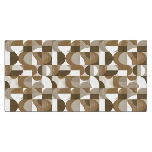 Abstract - Retro - Bruin Muismat XXL klein 681 -3d_leeg