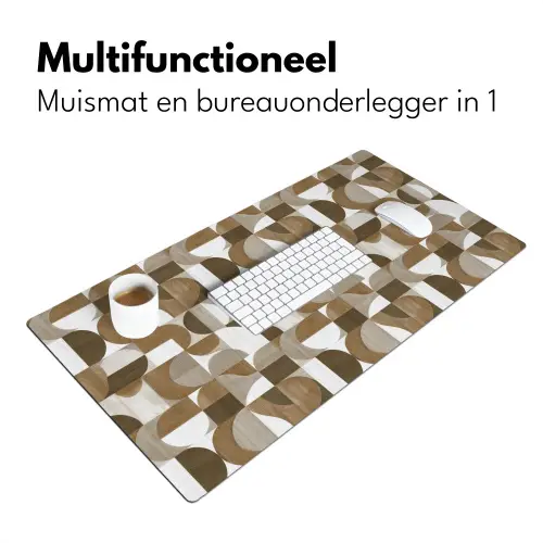 Abstract - Retro - Bruin Muismat XXL klein 681 -sfeer4