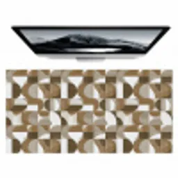 Abstract - Retro - Bruin Muismat XXL klein 681 -zzz3d