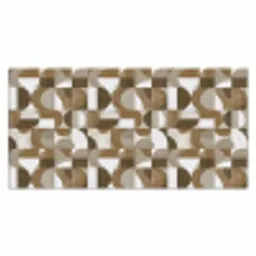 Abstract - Retro - Bruin Muismat XXL klein 681 -3d_leeg