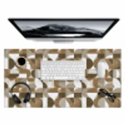 Abstract - Retro - Bruin Muismat XXL klein 681 -3d