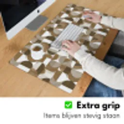 Abstract - Retro - Bruin Muismat XXL klein 681 -sfeer3