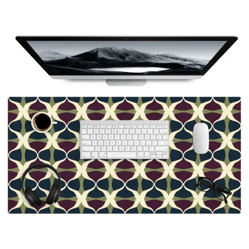 Abstract - Retro - Kleurrijk Muismat XXL klein 681 -3d