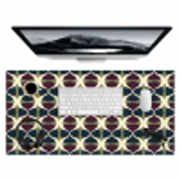 Abstract - Retro - Kleurrijk Muismat XXL klein 681 -3d