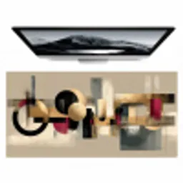 Abstract - Vormen - Beige - Texturen Muismat XXL klein -zzz3d