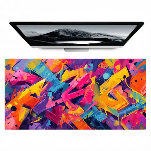 Abstract - Vormen - Kleurrijk Muismat XXL klein -zzz3d