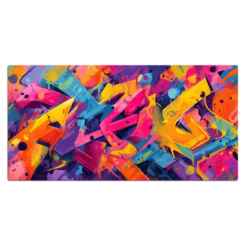 Abstract - Vormen - Kleurrijk Muismat XXL klein -3d_leeg