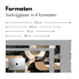 Abstract - Vormen - Modern - Beige Muismat XXL klein -sfeer5