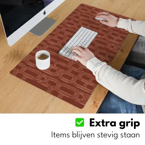 Abstract - Textuur - Bruin Muismat XXL klein 681 -sfeer3