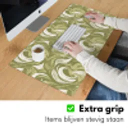 Abstract - Textuur - Groen Muismat XXL klein 681 -sfeer3