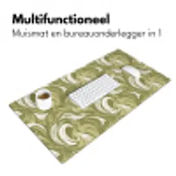 Abstract - Textuur - Groen Muismat XXL klein 681 -sfeer4