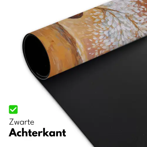 Abstract - Boom - Wit - Bladeren Muismat XXL klein -sfeer2