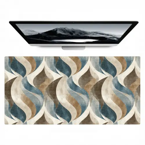 Abstract - Golven - Kleurrijk Muismat XXL klein 681 -zzz3d