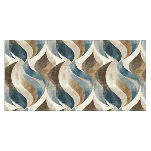 Abstract - Golven - Kleurrijk Muismat XXL klein 681 -3d_leeg