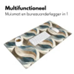 Abstract - Golven - Kleurrijk Muismat XXL klein 681 -sfeer4