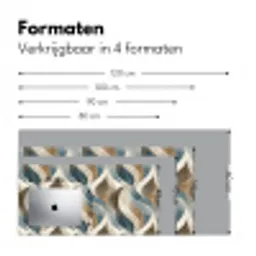 Abstract - Golven - Kleurrijk Muismat XXL klein 681 -sfeer5