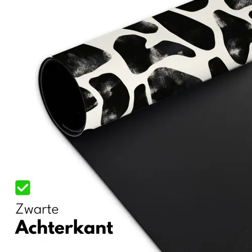 Dierenpatroon - Vlekken - Zwart - Wit Muismat XXL klein 681 -sfeer2
