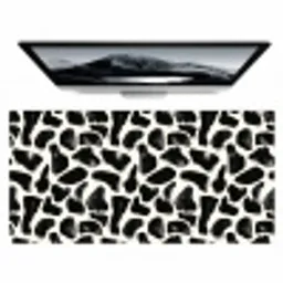 Dierenpatroon - Vlekken - Zwart - Wit Muismat XXL klein 681 -zzz3d