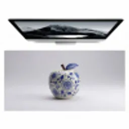 Appel - Blauw - Klassiek Muismat XXL klein -zzz3d