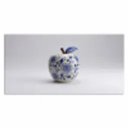Appel - Blauw - Klassiek Muismat XXL klein -3d_leeg